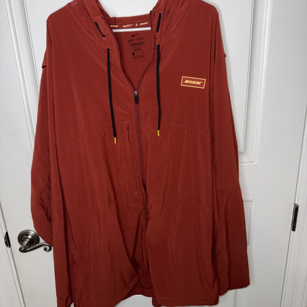 NWOT Nike Zip-Up Windbreaker Jacket Burnt Orange Size 3XL Tall